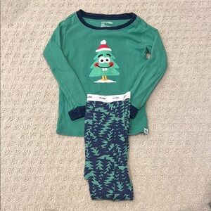 babyGap Green and Blue Pajama Set Festive Winter Design